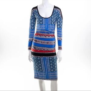 Anthropologie Plenty By Tracy Reese Dress Ruched Scarf Print Tee Dress